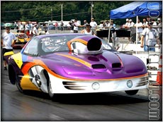 The CCI Motorsports Firebird On A Winning Pass at Cecil County Dragway