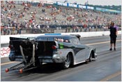 Chris Patille Backs Up The 57 Buick Pro Mod At Maple Grove