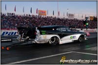 Our Awesome Launch With The CCI Motorsports Buick Pro Mod !! Photo By GoneDragRacing.com