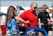 Pete Farber, Tim O'Hare, Stacy At MIR Staging Lanes
