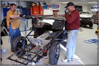The Alchol Hemi Block Beginning to be removed at CCI Motorsports
